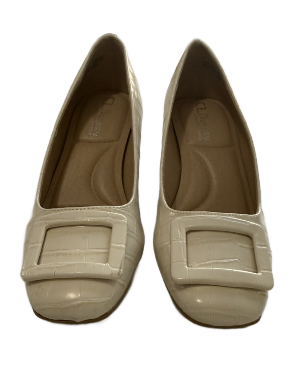 CL bu Chinese Laundry Cream Bog Ben Block Heel. 6M